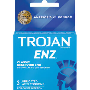 Trojan Enz Lubricated Condoms - Box of 3