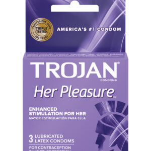 Trojan Her Pleasure Condoms - Box of 3