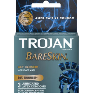 Trojan Bareskin Condoms - Box of 3