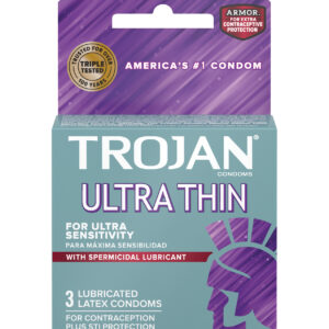 Trojan Ultra Thin Armor Spermicidal - Box of 3