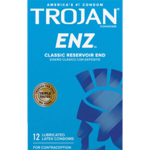 Trojan Enz Lubricated Condoms - Box of 12