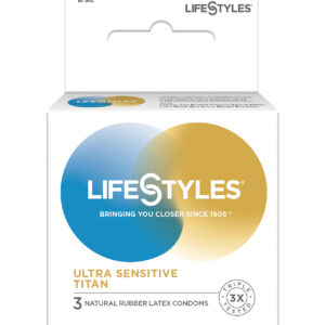 Lifestyles Ultra Sensitive Titan Condom - Pack of 3