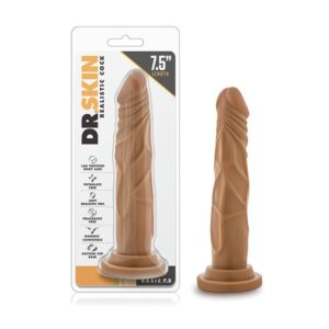 Blush Dr. Skin Realistic Cock Basic 7.5" - Mocha