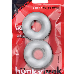 Hunky Junk Stiffy 2 Pack Cockrings - Clear Ice