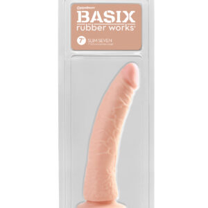 Basix Rubber Works 7" Slim Dong - Flesh