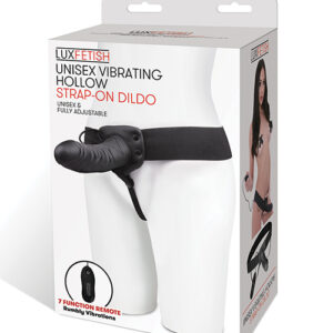 Lux Fetish Unisex Vibrating Hollow Strap On Dildo