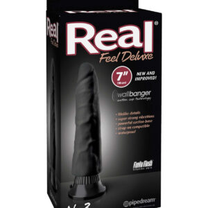 Real Feel Deluxe No. 3 7" Vibe Waterproof - Black